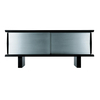 Cassina - 513 Riflesso Sideboard - schwarz/bordeaux/aluminium/mit hohen Füßen