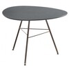 Arper - Leaf Coffee Table Triangular H50 - grey/frame mocha matt/lacquered/Top MDF waterproof/H x Ø: 50 x 79cm