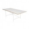 Richard Lampert - Eiermann 1 - Table châssis centré - blanc/châssis blanc/chêne/Set de Réglage Hauteur 3,5cm/180x90cm