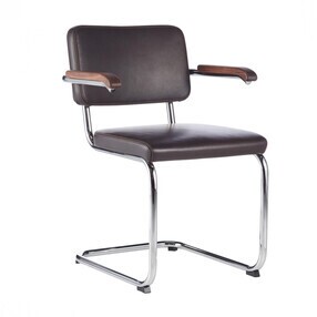 Thonet - S 64 PV Pure Materials Freischwinger Armlehnstuhl Nussbaum