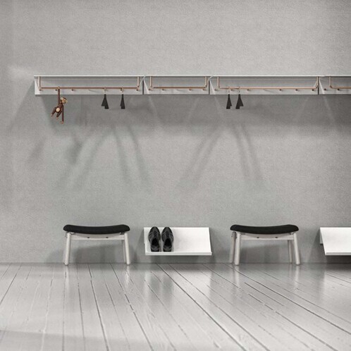 FROST - Unu Wall Coat Rack With 6 Hooks & Bar