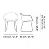 Muuto - Fiber Chair Armlehnstuhl mit Kufengestell - Strichzeichnung