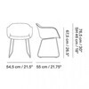 Muuto - Fiber Chair  Armchair With Sled Base - line drawing