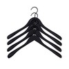 HAY - Set of 4 Soft Coat Hanger Wide - black/44x27x4cm/4 pieces