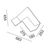 B-Line - Fishbone Wall Shelf - line drawing