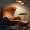 Fritz Hansen - Egg Chair/Het Ei - Loungestoel leder