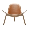 Carl Hansen - Carl Hansen CH07 Shell Chair Lounge Chair - cognac/leather Thor 307/frame oak oiled