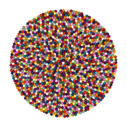 myfelt - Lotte Felt Rug Ø90cm - multicolour/pure new wool