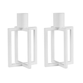 Hana - Set de 2 bougeoirs OneFlame h 11,3cm