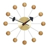 Vitra - Ball Clock Nelson - cherry wood/chrome/Ø33cm