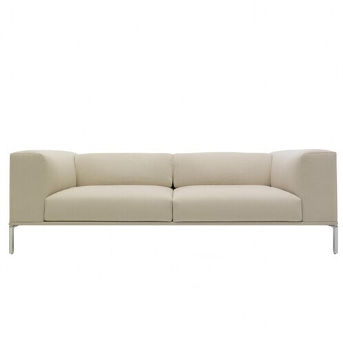 Cassina - Moov Sofa klein - leder 13X269 creme/Gestell poliert/220x71x85cm