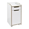 müller möbelwerkstätten - Plane Rollcontainer mit Tür - weiß/Türanschlag links/34x66x39cm