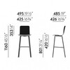 Vitra - Hal Ply Stool High Barhocker - Strichzeichnung
