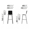 Vitra - Hal Ply Stool High - Tabouret de bar - dessin au trait