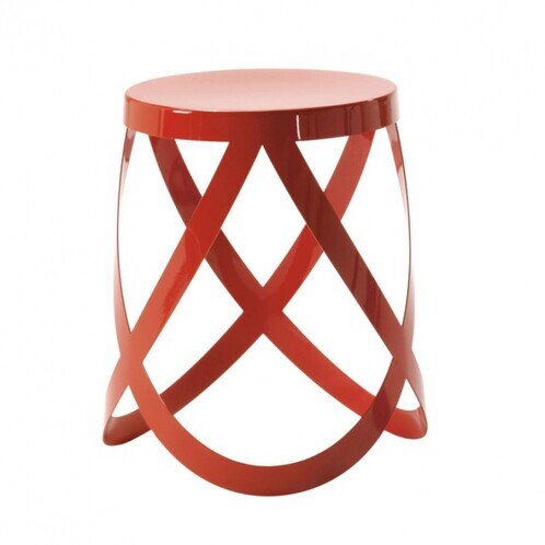 Cappellini - Ribbon - Tabouret - rouge/mat/H 44cm