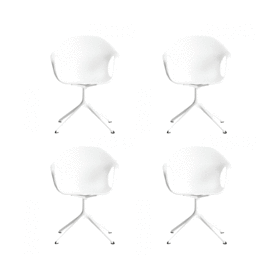 Kristalia - Elephant fauteuil draaibaar met kruisvoet set van 4