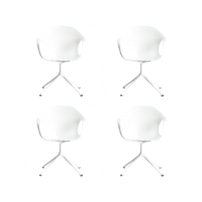 Kristalia - Elephant fauteuil draaibaar met kruisvoet set van 4