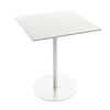 la palma - Brio Fix 72 - Table de bistro châssis blanc carré - blanc/châssis blanc/HPL Fenix blanc/60x60cm/ Pied Ø46cm/pour usages indoor & outdoor