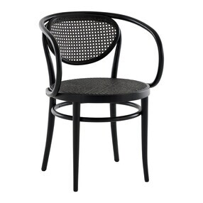 Thonet - 210 R armleunstoel met vlechtwerk Dark Melange