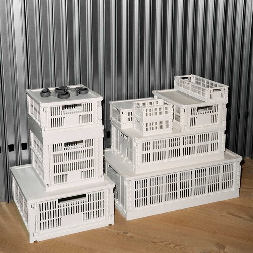 家具・インテリア Colour Crate, L, recycled plastic, grey HAY Colour Crate-Large-Grey