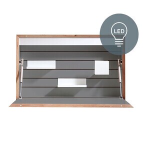 Müller Small Living - Flatbox LED Wandsekretär mit An/Aus Schalter