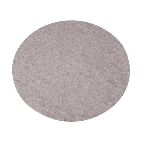 Hey-Sign - Coussins ronds/galettes d'assise  Ø 35cm - gris clair mélangé/feutre/H 5mm