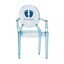 Kartell - Lou Lou Ghost Kinderstuhl mit Motiv - hellblau/Motiv it’s a boy/LxBxH 40x37x63cm