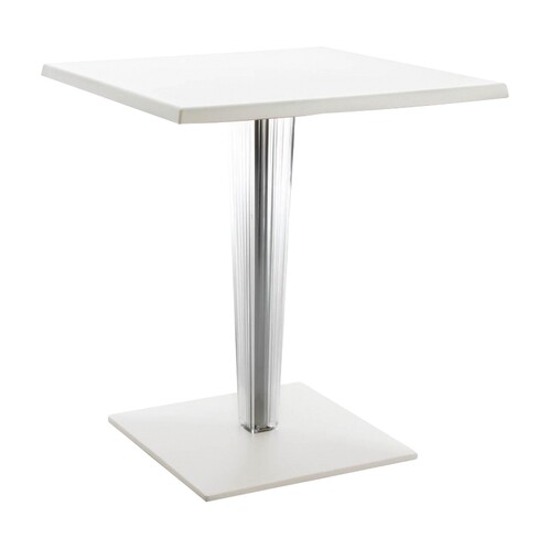 Kartell - Top Top Dr. Yes Tisch quadratisch - weiß/matt/quadratisches Bein/60x60cm