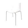 Arper - Catifa 46 0251 Chair Bicoloured Frame Chrome - white/rose/seat shell glossy/inside matt/frame chromed/new colour