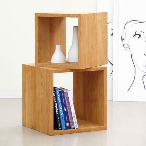 Jan Kurtz - Cubus - Table d'appoint / tabouret bois