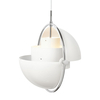 Gubi - Multi-Lite Suspension Lamp Chrome - white/Ø 36cm/cable white