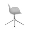 Normann Copenhagen - Form Swivelchair with armrest 4L Alu - white/frame aluminium/H x W x D: 80 x 70,5 x 70,5cm