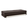 Softline - Frame Schlafsofa mit Kaltschaum-Matratze - dunkelbraun/Gestell esche/Stoff Filz 635/LxBxH 203x86x44cm/Gestell Esche