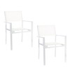 Jan Kurtz - Cubic Garden Armchair Set of 2 - white/WxHxD 57x85x45cm/aluminium frame powder-coated white