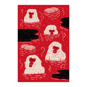Moooi Carpets - Indigo Macaque Red Teppich
