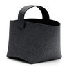 Hey-Sign - Hey-Sign - Panier pour bois de cheminée 5mm - anthracite/feutre/36x36x34cm