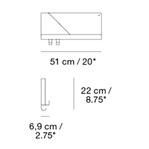 Muuto - Folded Shelf S - line drawing