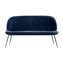 Gubi - Beetle Sofa Samt Gestell Schwarz