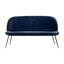 Gubi - Beetle Sofa Samt Gestell Schwarz - dunkelblau/Samt Velluto G075/420/BxHxT 140x79x63cm/Gestell schwarz