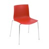 Arper - Catifa 46 0251 Chair unicoloured - red/seat shell glossy/inside matt/frame chromed
