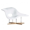 Vitra - La Chaise Eames - Chaise-longue - blanc/châssis chromé/chêne/150x87cm