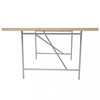 Richard Lampert - Eiermann 1 Table center - white/oak edge/frame silver/incl. height adjuster 3.5cm/180x90cm
