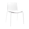 Arper - Catifa 46 0251 Chair Bicoloured Frame White - white/brown/seat shell glossy/inside matt/frame white matt V12