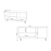 müller möbelfabrikation - Mobile Line R 104N Sideboard - line drawing