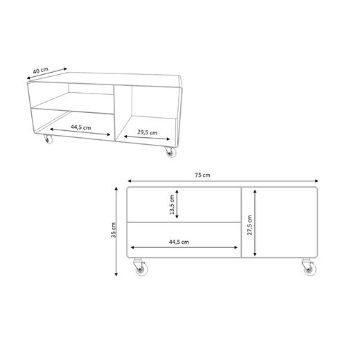 müller möbelfabrikation - Mobile Line R 104N Sideboard - line drawing