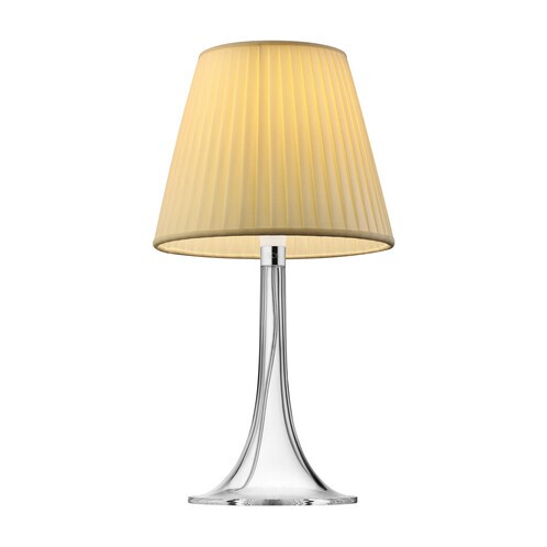 Flos - Miss K T Soft Tischleuchte - transparent/natur/Polykarbonat/Plisse
