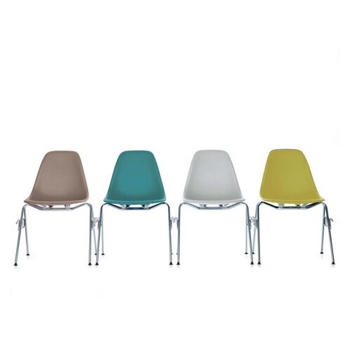 Vitra Eames Plastic Side Chair DSS RE Chromed Base | AmbienteDirect