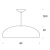 Fontana Arte - Pangen Pendelleuchte - Strichzeichnung