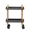 Normann Copenhagen - Block Side Table/Trolley - dark grey/frame ash tree