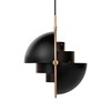 Gubi - Multi-Lite - Suspension laiton - noir charbon/Ø 36cm/câble noir